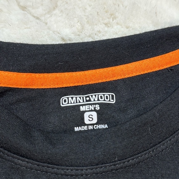 Omniwool men’s size small black long sleeve shirt layering layer s - Picture 3 of 6